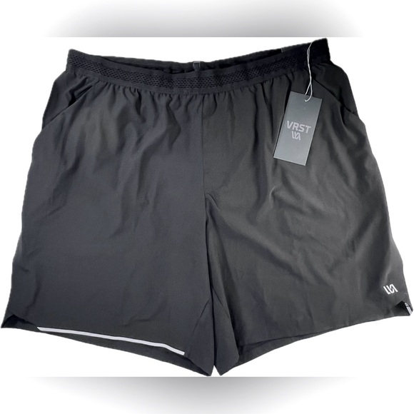 VRST Men's Enthusiast 7” Run Shorts, Brief Lined, Color Black, Size Large, NWT - Picture 1 of 10